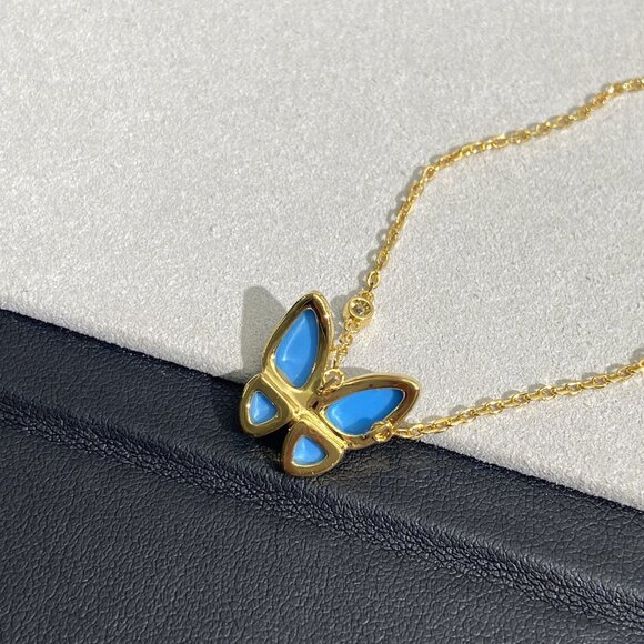 ✅✅✅Van Cleef & Arpels Blue Butterfly Necklace - Picture 2 of 9